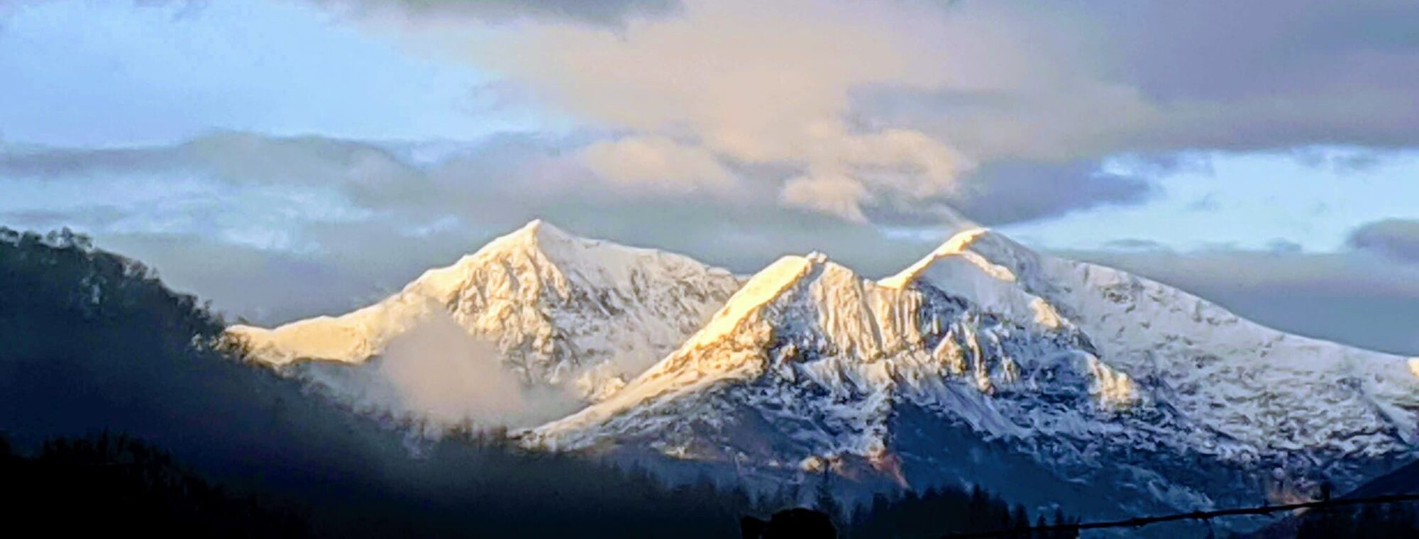 Snowdon massif in the snow